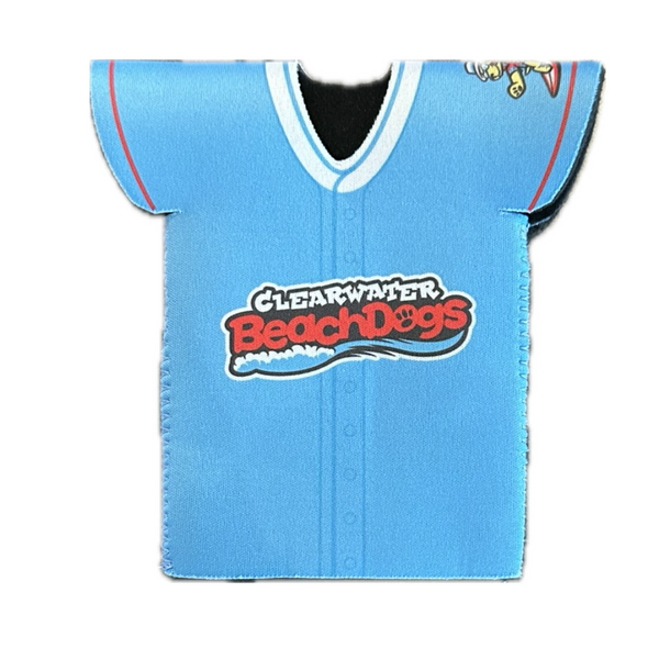 Clearwater Beach Dogs Jersey Bottle Koozie