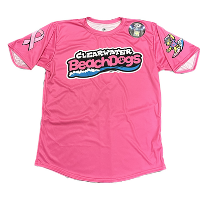 Clearwater Beach Dogs Pitch For Pink Replica Jersey Tee