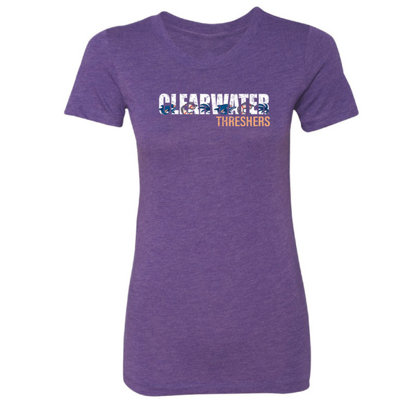 Clearwater Threshers Multi Logo OT Sports Women's Tee