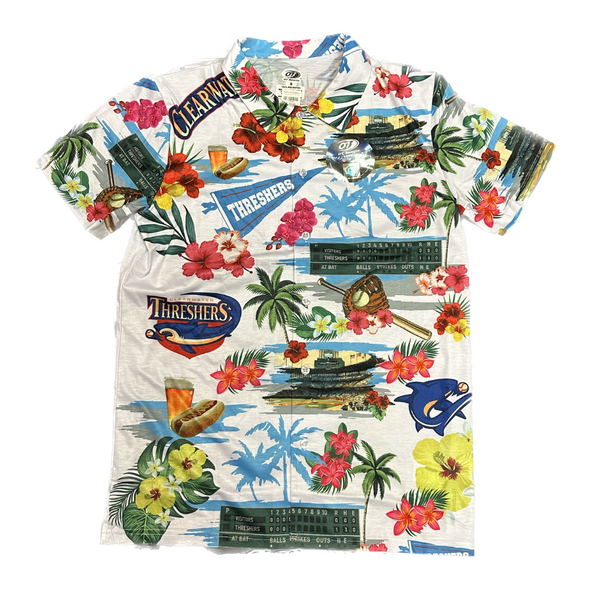 Clearwater Threshers Hawaiian Themed Full Button Down 