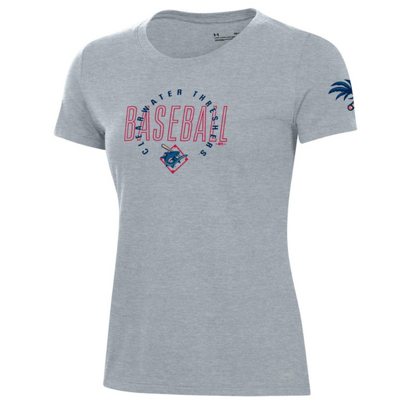 Clearwater Threshers Under Armour Women's Grey Sleeve Logo Tee