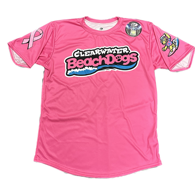 Clearwater BeachDogs OT Sports Pitch for Pink Jersey Tee