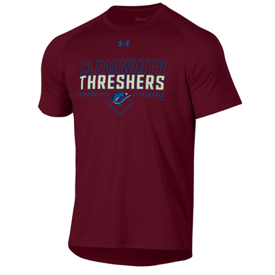 Clearwater Threshers Under Armour Maroon Tee Tech
