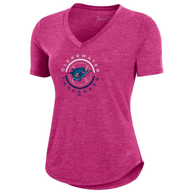 Clearwater Threshers Under Armour Pink Breezy V Tee